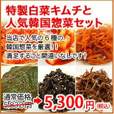 特製白菜キムチと人気韓国惣菜セット